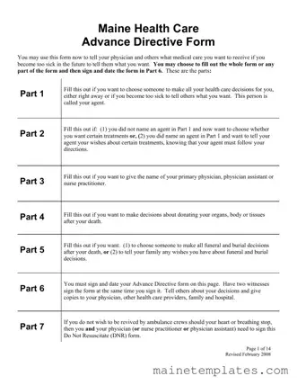 Get Maine Advance Template in PDF