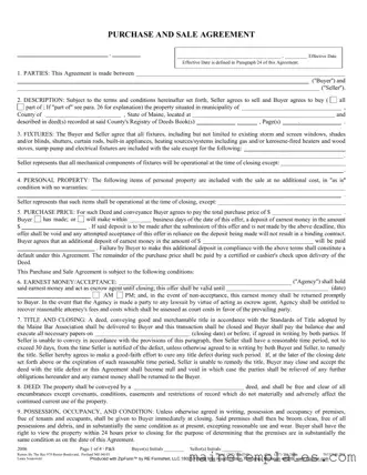 Get Maine Sale Agreement Template in PDF